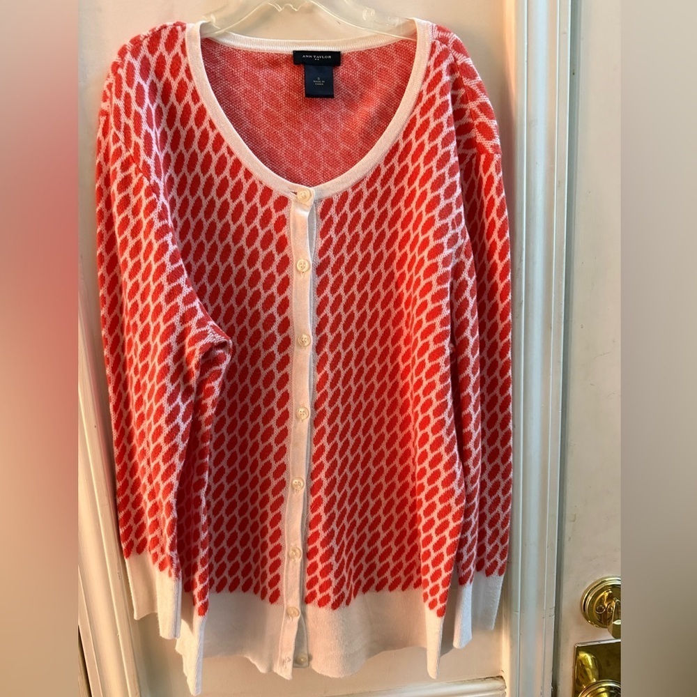 Ann Taylor Coral Cardigan